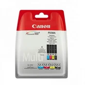 Canon CLI-551 CMYK set od 4 tintne kasete, višebojne, originalne (6509B015)