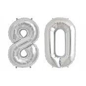 shumee Helijev balon za 80. rojstni dan in obletnico, baloni za zabavo