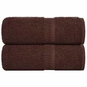Vidaxl Brisače za umivanje FROGN 2 kosa rjave 30x30 cm 360 g/m2