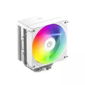 ID-Cooling hladnjak za procesor - SE-214-XT V2 ARGB bijeli (27,7 dB; max. 98,54 m3/h; 4-pinski, 4 toplinske cijevi, 12 cm, PWM, A-RGB, bijeli)