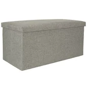 Sklopivi puf s prostorom za pohranu sivi veliki 76x38x38cm
