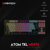 Tipkovnica MK876 RGB Atom TKL, USB, (Red switch), Fantech, siva