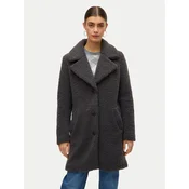 Vero Moda Ovčje usnje Kylie Teddy 10289938 Siva Loose Fit