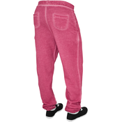 Womens fuchsia sweatpants in spray