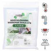 Garden Line AGROTEKSTIL 1,1 x 5 M POMLADNO BELO 17g *2043