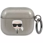 Karl Lagerfeld KLA3UKHGK AirPods 3 cover black Glitter Karl`s Head (KLA3UKHGK)