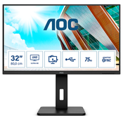 AOC P2 U32P2 računalni monitor 80 cm (31.5) 3840 x 2160 pikseli 4K Ultra HD LED Crno