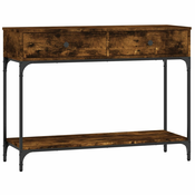 MAISON CHIC konzolna miza - miza ob steni dimljen hrast 100x34,5x75 cm inženirski les, (21786056)