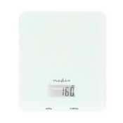 Nedis pametna kuhinjska tehtnica/ Bluetooth/ zmogljivost 5 kg/ plastika/ steklo/ bela