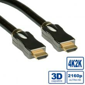 Roline HDMI priključni kabel 2.00 m dvojno oklopljen črna [1x moški konektor HDMI - 1x moški konektor HDMI]