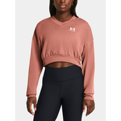 Under Armour Pulover UA Rival Terry OS Crop Crw-PNK S
