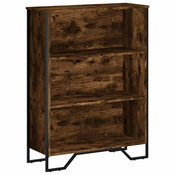 Vidaxl Knjižna omara dimljeni hrast 80x31x106 cm inženirski les