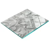 shumee Kuhinjska večnamenska dekorativna tabla iz kaljenega stekla 3D 60x52 cm