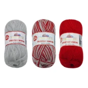Himalaya EVERYDAY SENFONi - 100g / 196 m - pakiranje 3 x 100g - siva, rdeča