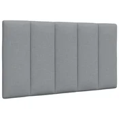Vidaxl Blazina za vzglavje Hanko svetlo siva 90 cm blago