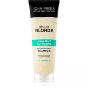 John Frieda Sheer Blonde Highlight Activating vlažilni šampon za blond lase 250 ml