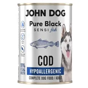 shumee John Dog | Čisti črni sesni | Hipoalergena hrana za pse 400 g - Trska 400 g