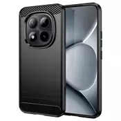 TPU gel ovitek Brushed Carbon za Xiaomi Redmi Note 15 Pro Plus/Poco M8 Pro - črn