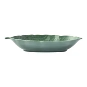 Porcelain bowl, 30 x 13 cm, Tropical Leaves Green - Nuova R2S