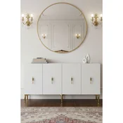Hanah Home komoda Salkim 150, 125 cm, bela / zlatna