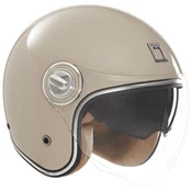 Otvorena motociklisticka kaciga Nox Premium Heritage bež