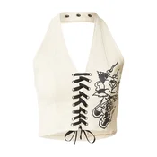 Ed Hardy Top ecru/črna