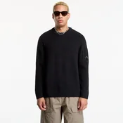 Pulover C.P. Company Full Rib Cotton Lens Crewneck Sweater Black S