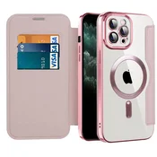 Etui SmartMag Book z Magsafe tehnologijo in RFID denarnico za iPhone 11 Pro Max - pink