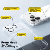 Pisen Maska za mobilni telefon iPhone 17 Pro Max, Providna