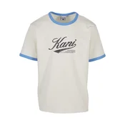 Karl Kani Majica Cursive Varsity modra / črna / off-bela