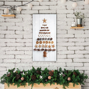 tulup.si Steklena ura GingerbRead Christmas Tree Božični okraski Bele kazalke 30x60 cm