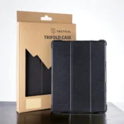 Infostyle Preklopna torbica Riot Shield Pouzdro pro za tablični računalnik Apple iPad 10.2 2019/2020/2021 Črna/Umetno usnje + TPU silikon