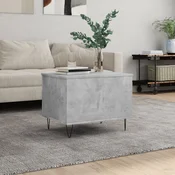 Greatstore Klubska mizica betonsko siva 60x44,5x45 cm inženirski les