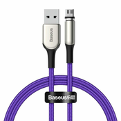 BASEUS Zinc magnetni kabel USB/Micro USB 2A 1m, vijolična