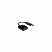VALUE Value DisplayPort / VGA adapterski kabel DisplayPort  vtič\, VGA 15-polna vtičnica 0.15 m črna 12.99.3136  DisplayPort kabel, (20415283)