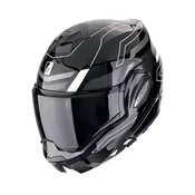 Motociklisticka kaciga na preklop Scorpion EXO-TECH EVO CONQUER crno-bijela
