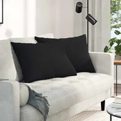 Jastucici za sofu 2 pcs Crna 70 x 50 cm tkanina