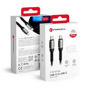 FORCELL F-ENERGY C263 Kabel tipa C na tip C QC4.0 PD 5A 240W Cafule 2m crni