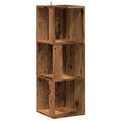 Vidaxl Kotna omara Old Wood 33x33x100 cm Inženirski les