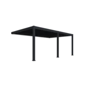Bioklimatska pergola Antares Stenska, 4 x 6, Antracit, Električni motor in LED luči