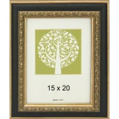 Karako Foto okvir 15x20 cm, imitacija lesa, namizni, stenski, 18 črn