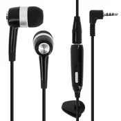 OEM Vtičnica za slušalke 2,5 mm komplet/adapter za slušalke, ušesni nastavki in mikrofon - črna, (5000231710)