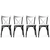 Hanah Home Set 4 trpezarijske stolice Ekol Beli