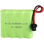 4,8V 1800mAh Ni-Cd akumulatorska baterija za RC avtomobile | Dimenzije 60x51x15mm, teža 80g | Združljiva s SHARKOOL, Doulbe E, SIMREX A130, zelena