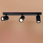 Brilliant Stropni reflektor Marty, dolžina 53 cm, peščeno-črn, s 3 krili. - Dnevna soba/jedilnica - Sodobni - pesek-črna - Aluminij