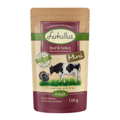 Lukullus Adult Mini brez žit 6 x 150 g - Govedina & puran
