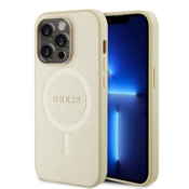 Guess GUHMP15XPSAHMCB iPhone 15 Pro Max 6.7 gold hardcase Saffiano MagSafe (GUHMP15XPSAHMCB)
