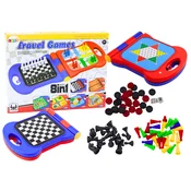 Potovalna igra 8v1 Šah Damice Ludo Backgammon Kitajske Kače in Lestev