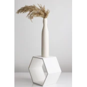 Aberto Design Vaza BSE062, 6x6x31 cm, Bijela