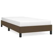 Vidaxl Posteljni okvir brez vzmetnice temno rjav 80x200 cm blago